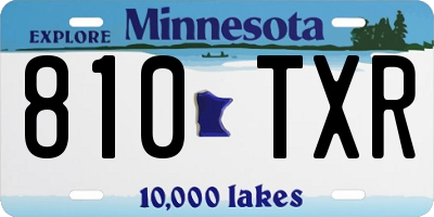 MN license plate 810TXR