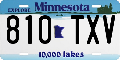 MN license plate 810TXV