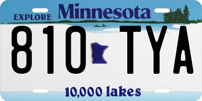 MN license plate 810TYA