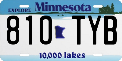 MN license plate 810TYB