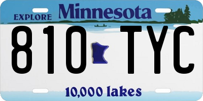 MN license plate 810TYC