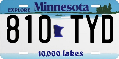 MN license plate 810TYD