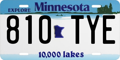 MN license plate 810TYE