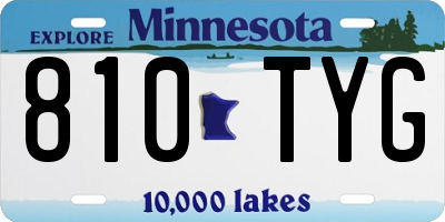 MN license plate 810TYG