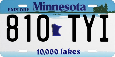 MN license plate 810TYI