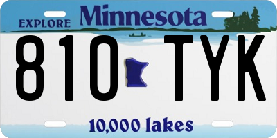 MN license plate 810TYK