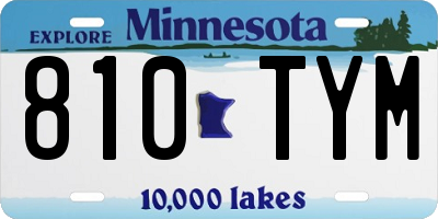 MN license plate 810TYM