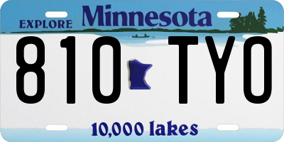 MN license plate 810TYO