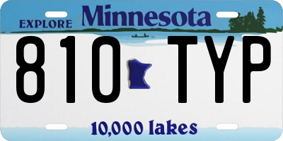 MN license plate 810TYP
