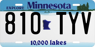 MN license plate 810TYV