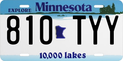 MN license plate 810TYY