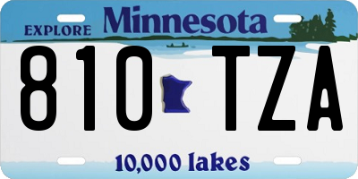 MN license plate 810TZA