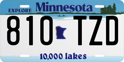 MN license plate 810TZD