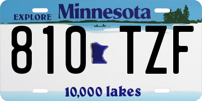 MN license plate 810TZF