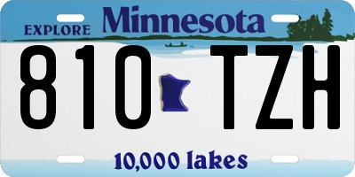 MN license plate 810TZH