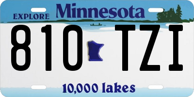 MN license plate 810TZI