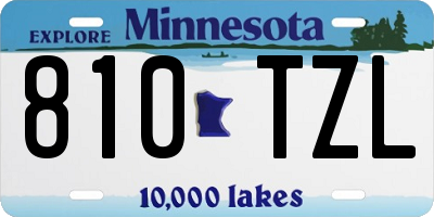 MN license plate 810TZL