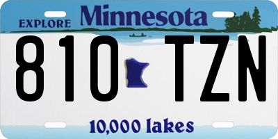 MN license plate 810TZN