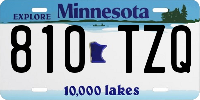 MN license plate 810TZQ
