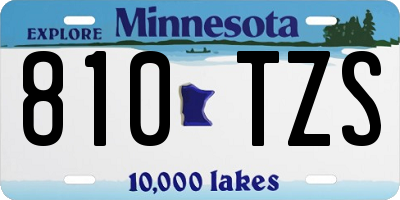 MN license plate 810TZS