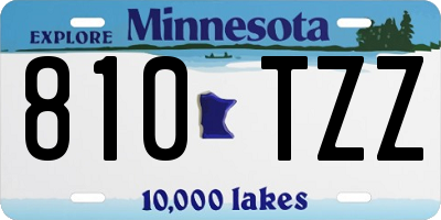 MN license plate 810TZZ