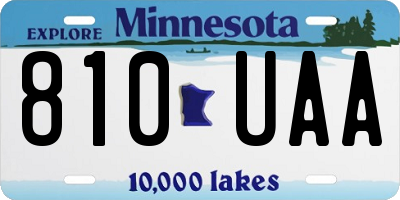 MN license plate 810UAA
