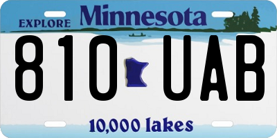 MN license plate 810UAB
