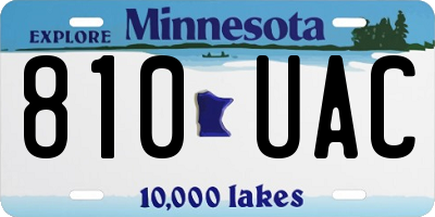 MN license plate 810UAC