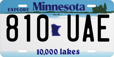 MN license plate 810UAE