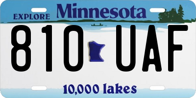 MN license plate 810UAF