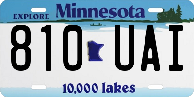 MN license plate 810UAI