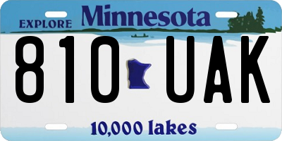 MN license plate 810UAK