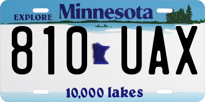 MN license plate 810UAX