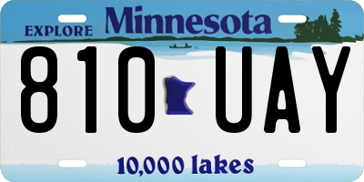 MN license plate 810UAY