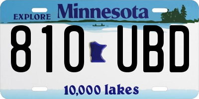 MN license plate 810UBD