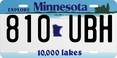 MN license plate 810UBH