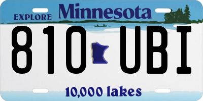 MN license plate 810UBI