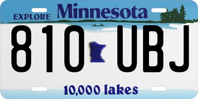 MN license plate 810UBJ