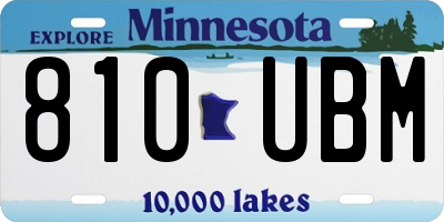 MN license plate 810UBM