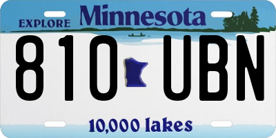 MN license plate 810UBN