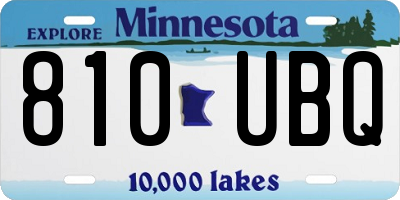 MN license plate 810UBQ