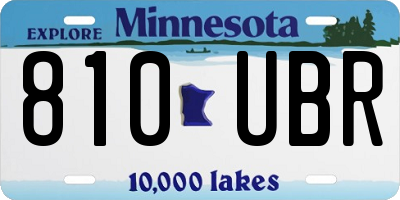MN license plate 810UBR