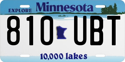 MN license plate 810UBT