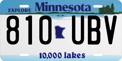 MN license plate 810UBV