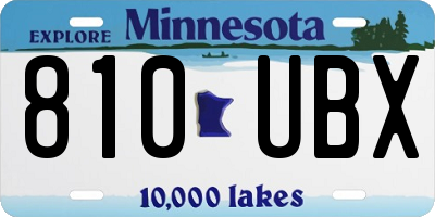 MN license plate 810UBX