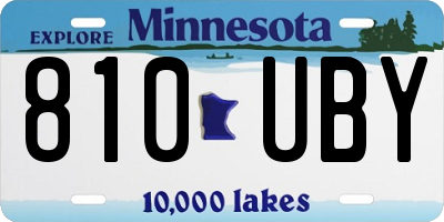 MN license plate 810UBY