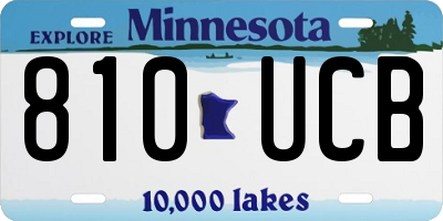 MN license plate 810UCB