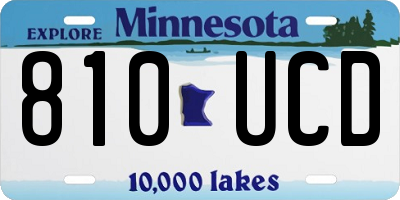 MN license plate 810UCD