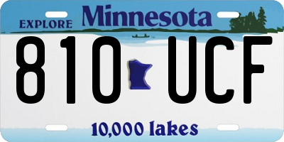 MN license plate 810UCF