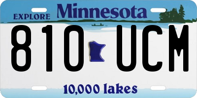 MN license plate 810UCM